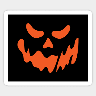 Scary Jack-O-Lantern Halloween Pumpkin Face Trick or Treat Sticker